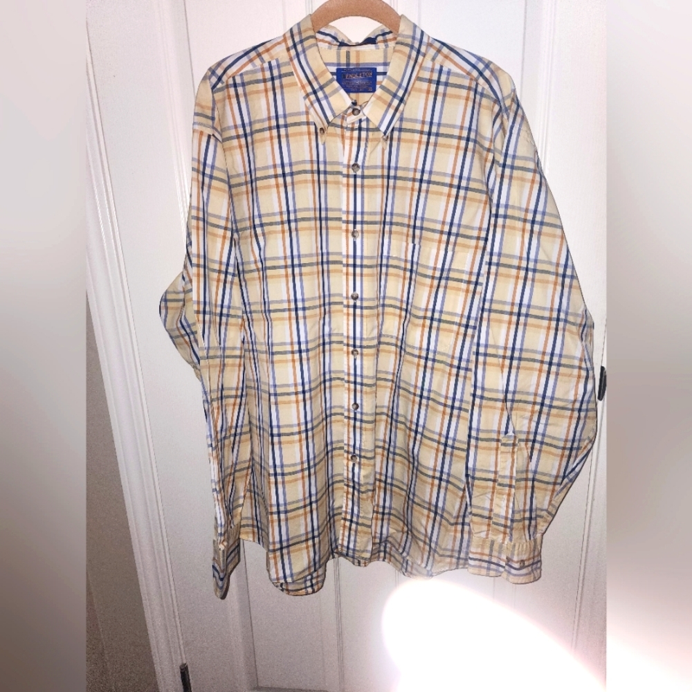 Pendleton Plaid Button Down Long Sleeve Shirt Xl - image 1